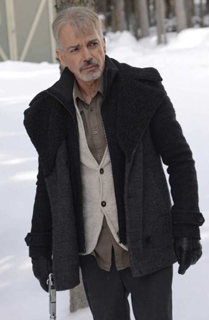 Fargo TV Show Billy Bob Thornton Lorne Malvo Grey Wool Jacket