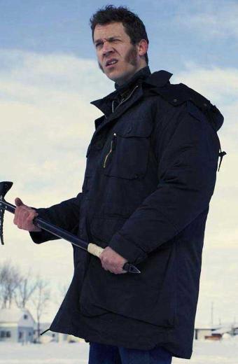 Russell Harvard Fargo Mr Wrench Hooded Black Cotton Coat