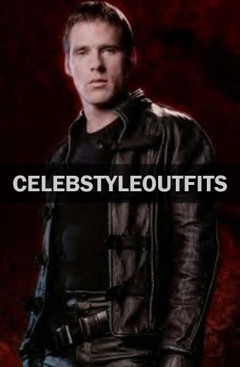 John Crichton Farscape Show Ben Browder Black Leather Jacket
