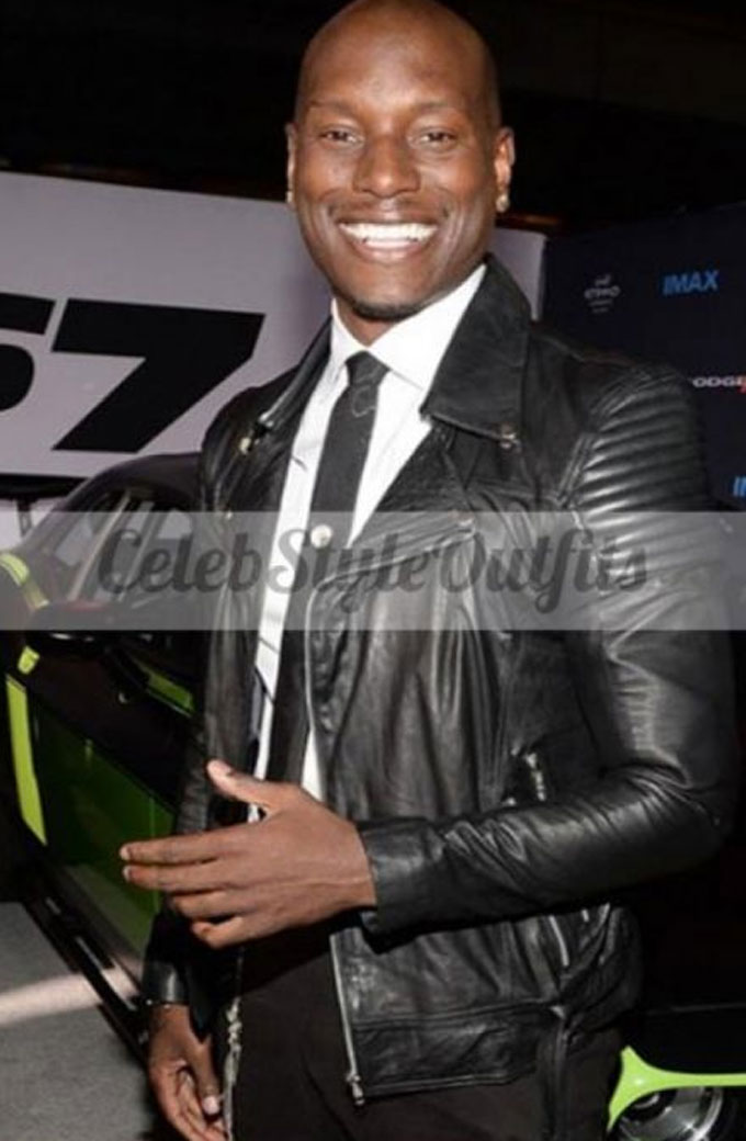 Fast And Furious 7 Premiere Tyrese Gibson Black Jacket