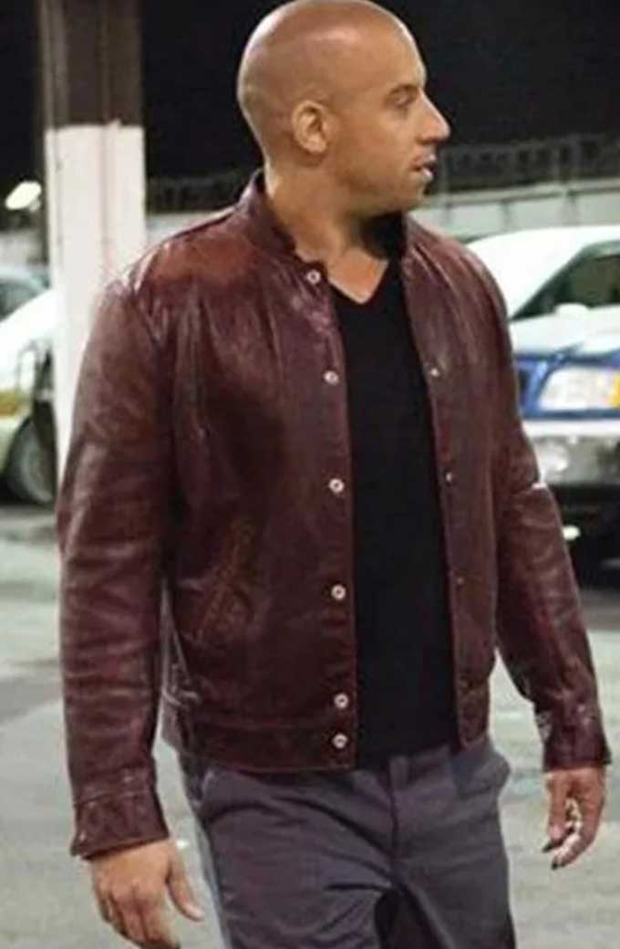 Vin Diesel Dominic Toretto Fast And Furious Mens Maroon Jacket