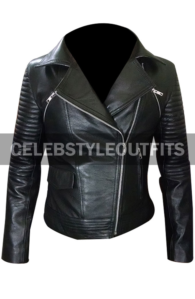 Fast And Furious 6 Gal Gadot Black Leather Jacket