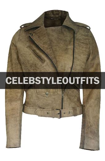 Fast And Furious Michelle Rodriguez Brown Distressed Jacket