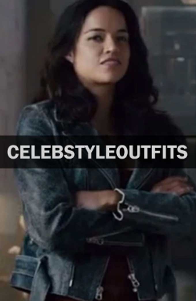 Letty Ortiz Fast And Furious Distressed Black Leather Jacket