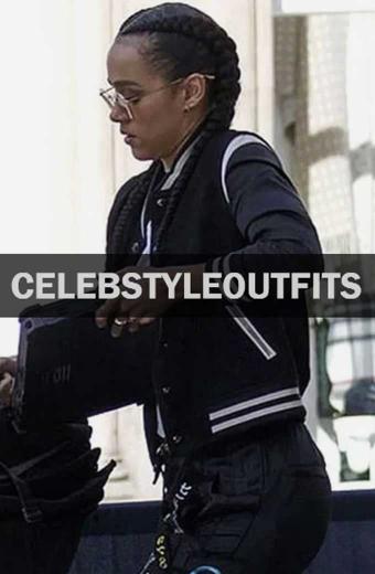 Ramsey Fast and Furious Nathalie Emmanuel Black Bomber Jacket