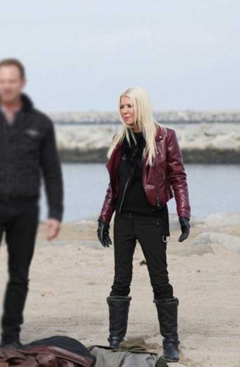 The Last Sharknado April Wexler Maroon Jacket