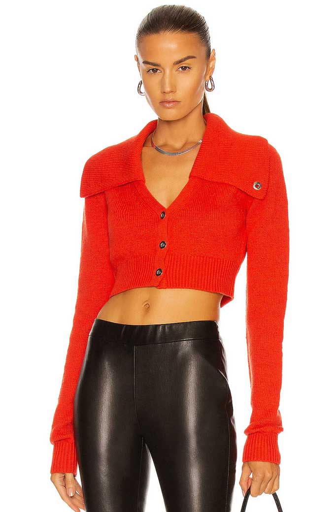 Black ish Diane Johnson Red Wool Cardigan