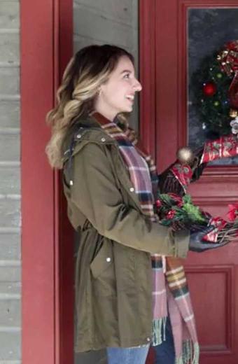 Sam Vanessa Lengies Heart Of The Holidays Green Cotton Jacket