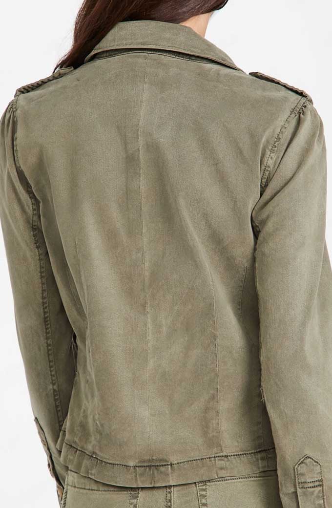 Yasmine Al-Bustami Lucy Tara NCIS Hawaii Green Denim Jacket yasmine-al-bustami-ncis-hawaii-jacket