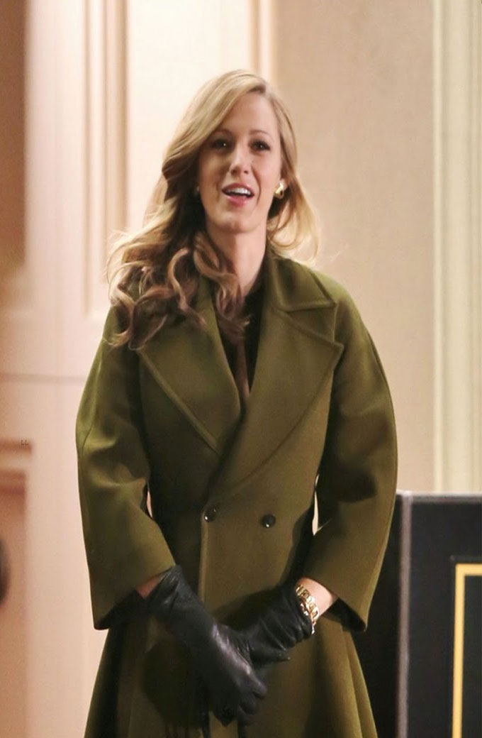 The Age Of Adaline Blake Lively Green Wool Jacket