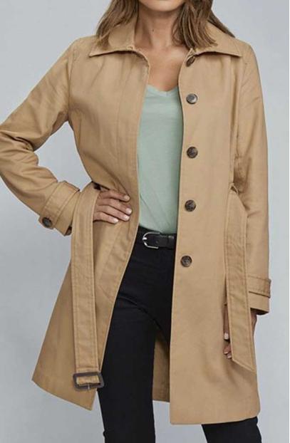 Nathalie Kelley To Catch A Spy Beige Cotton Trench Coat to-catch-a-spy-nathalie-kelley-coat