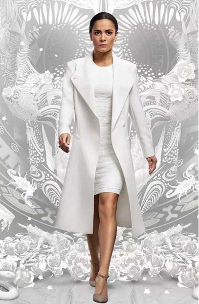 Queen of The South Teresa Mendoza Alice Braga White Drape Coat alice-braga-queen-of-the-south-drape-coat