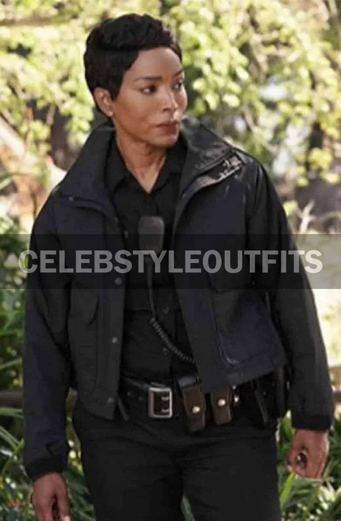 9-1-1 Angela Bassett Athena Grant Bomber Black Cotton Jacket
