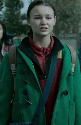 Zoe Marlett Black Summer TV Series Anna Green Wool Duffle Coat