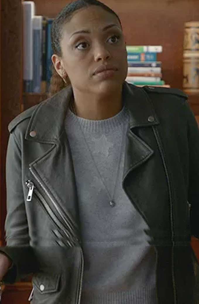 Danny James Jaime Lee Kirchner Bull Biker Grey Leather Jacket