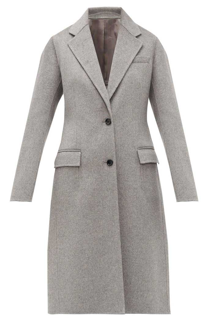 Marissa Morgan Bull TV Show Geneva Carr Grey Wool Trench Coat