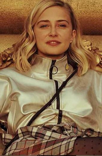 Samaria Dean Daybreak Sophie Simnett Silver Leather Jacket