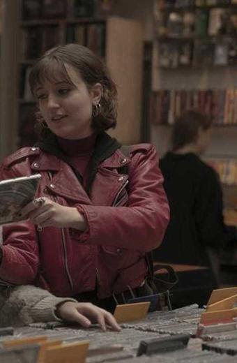 Amelia Fanny Bornedal Equinox TV Show Red Biker Leather Jacket