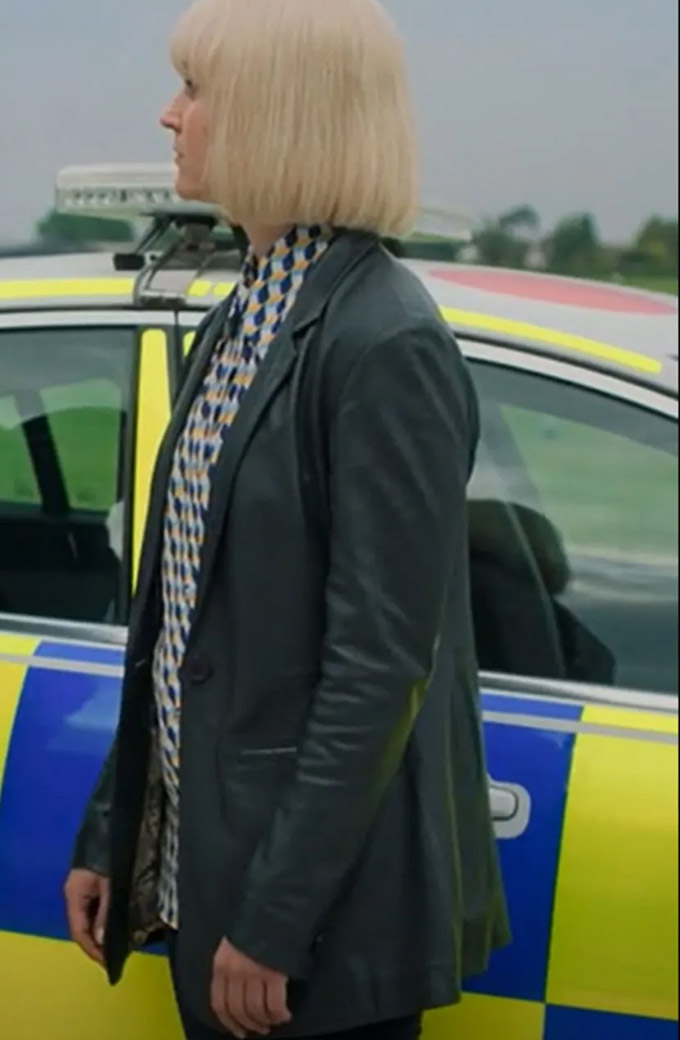 Florence Hall Queens of Mystery Matilda Stone Leather Blazer