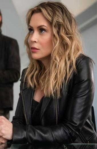 Grace Miller Brazen Alyssa Milano Biker Leather Jacket