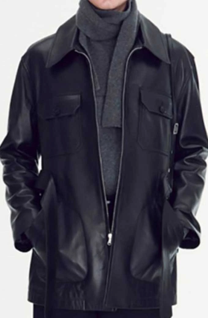 Song Hye kyo Now We Are Breaking Up Black Leather Coat now-we-are-breaking-up-ha-young-eun-coat