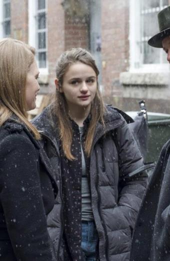 The Lie Joey King Kayla Fur Hooded Black Quilted Puffer Parka