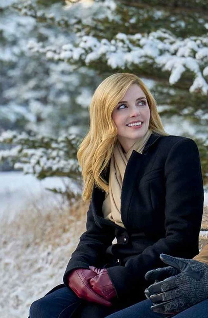Jen Lilley Snowkissed Kate Black Trench Coat