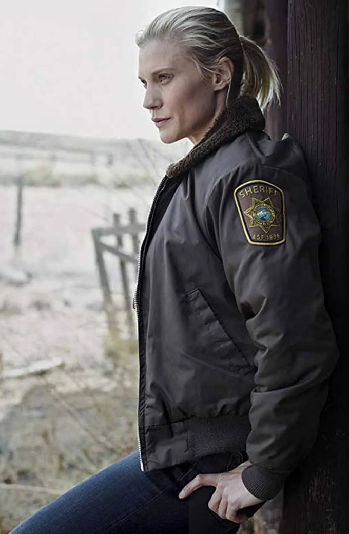 Victoria Moretti Longmire Brown Satin Jacket longmire-victoria-moretti-brown-jacket