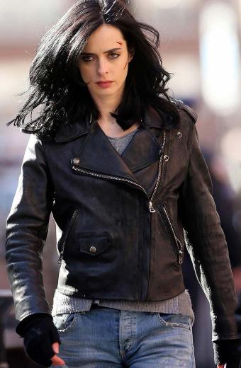 Krysten Ritter The Defenders Jessica Jones Biker Jacket