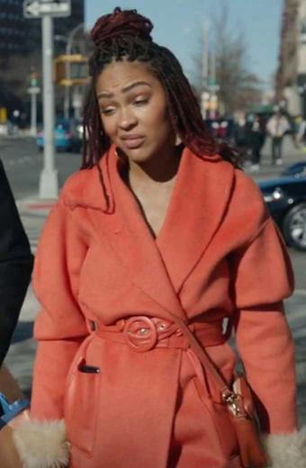 Harlem Camille Meagan Good Orange Wool Coat