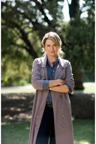 Lucy Lawless My Life Is Murder Alexa Crowe Cotton Coat