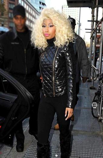 Nicki Minaj Rapper Black Casual Quilted Jacket