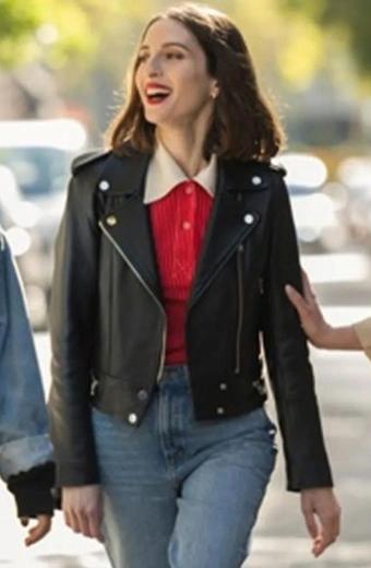 Sounds Like Love María Valverde Maca Black Biker Jacket