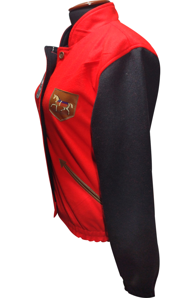 Diana Spencer Kristen Stewart Bomber Red and Black Wool Jacket kristen-stewart-spencer-bomber-jacket