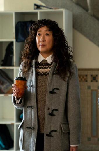 The Chair TV Series Sandra Oh Ji-Yoon Kim Grey Duffle Coat