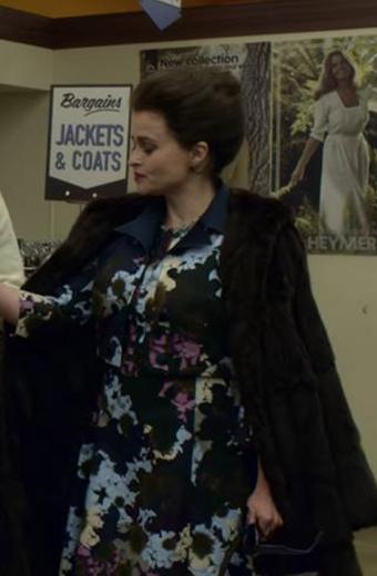 The Crown Helena Bonham Carter Black Tench Coat