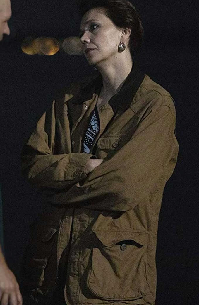 Maggie Gyllenhaal The Deuce Eileen Merrell Brown Jacket