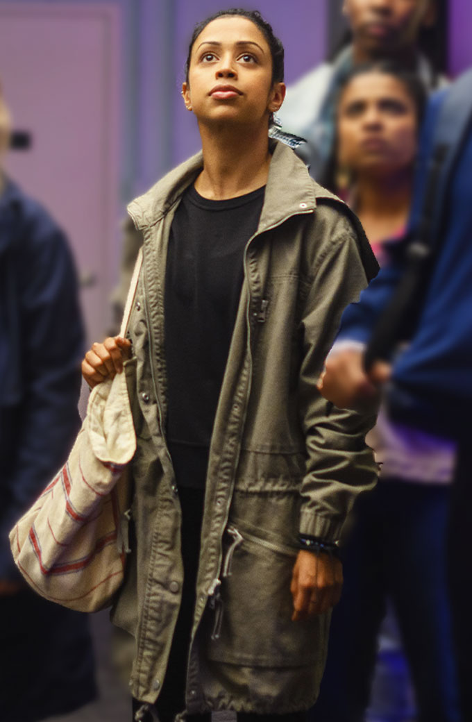Jasmine Hale Liza Koshy Work It Womens Grey Cotton Coat