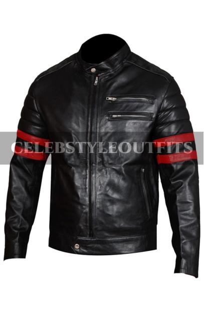 Fight Club Tyler Durden Brad Pitt Mayhem Black Leather Jacket fight-club-brad-pitt-black-leather-jacket