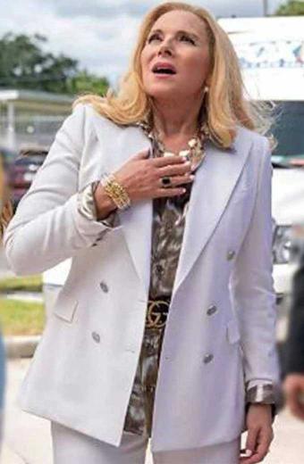 Margaret Monreaux Kim Cattrall Filthy Rich Trench Peacoat