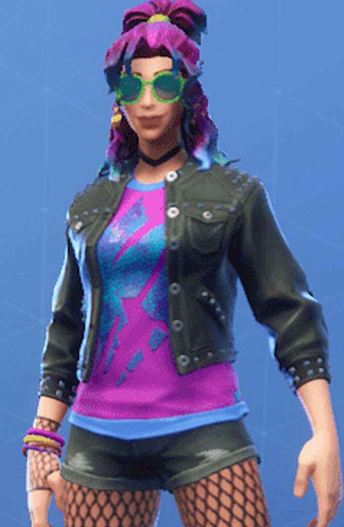 Fortnite Synth Star Grey Leather Jacket