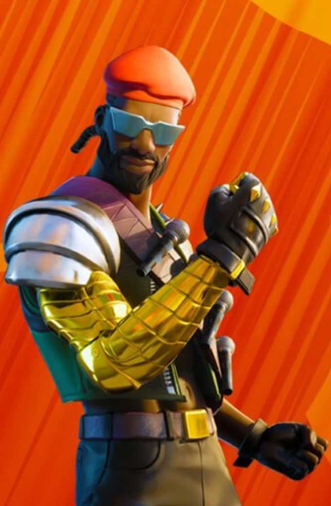 Fortnite Battle Royale Major Lazer Green Cosplay Leather Vest