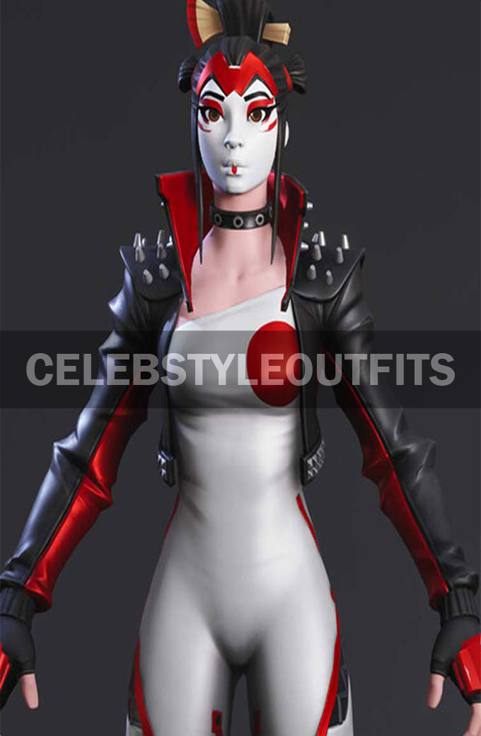 Fortnite Battle Royale Takara Black Studded Leather Jacket