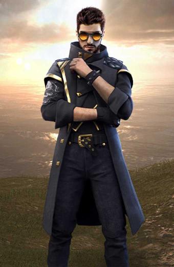 Garena Alok Free Fire Gaming Cosplay Black Leather Coat