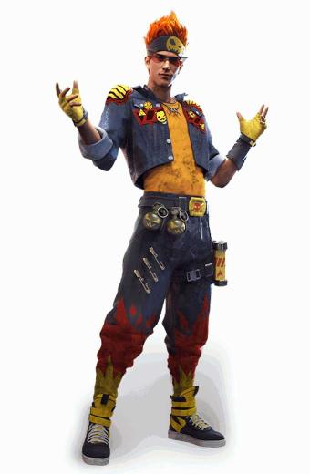 Garena Free Fire Alvaro Gaming Cosplay Cropped Denim Jacket