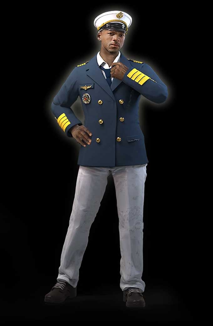 Free Fire Garena Ford Gaming Blue Cosplay Wool Pea Coat