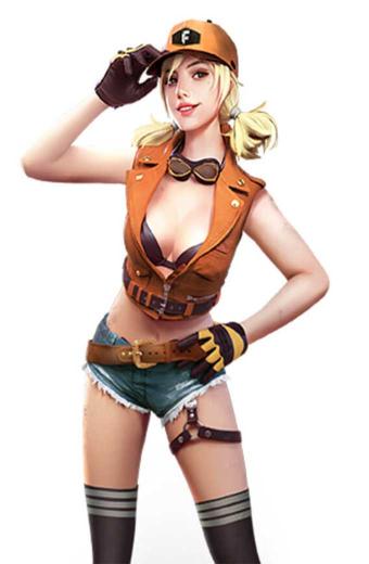 Garena Misha Free Fire Gaming Brown Cosplay Leather Vest