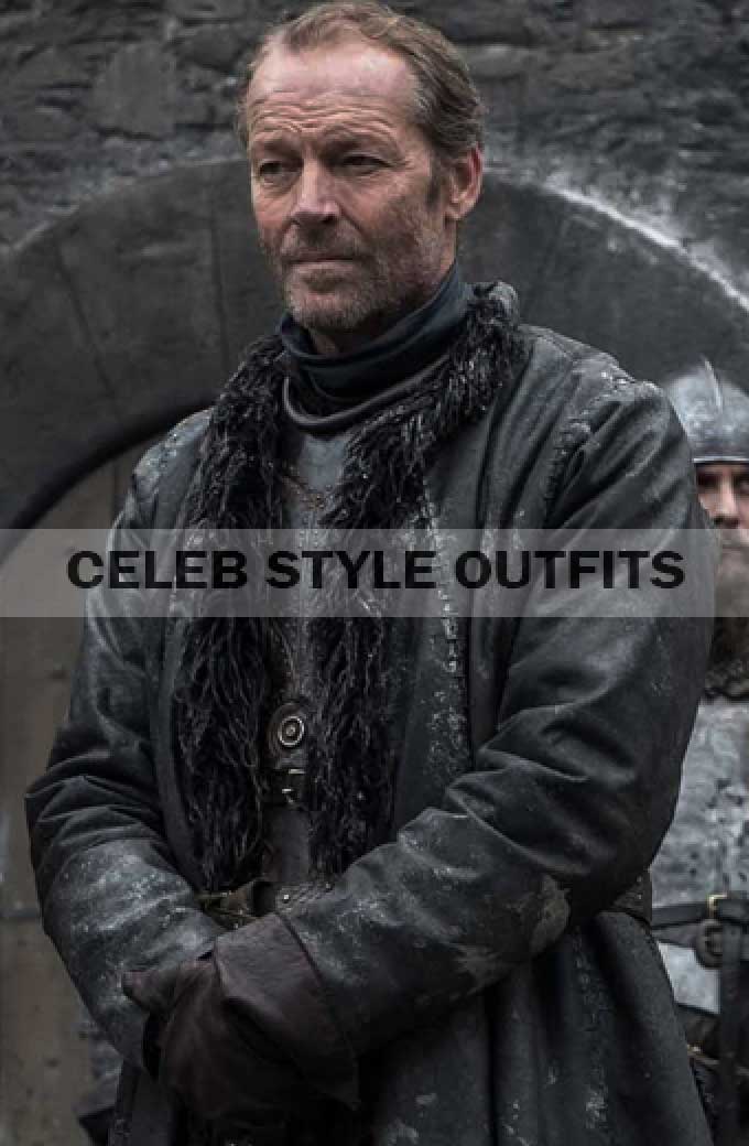 Iain Glen Game Of Thrones Ser Jorah Mormont Shearling Coat