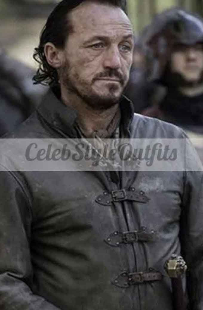 Game Of Thrones Jerome Flynn Bronn Brown Leather Jacket