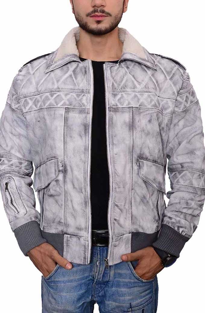 Batou Pilou Asbaek Ghost In The Shell White Leather Jacket